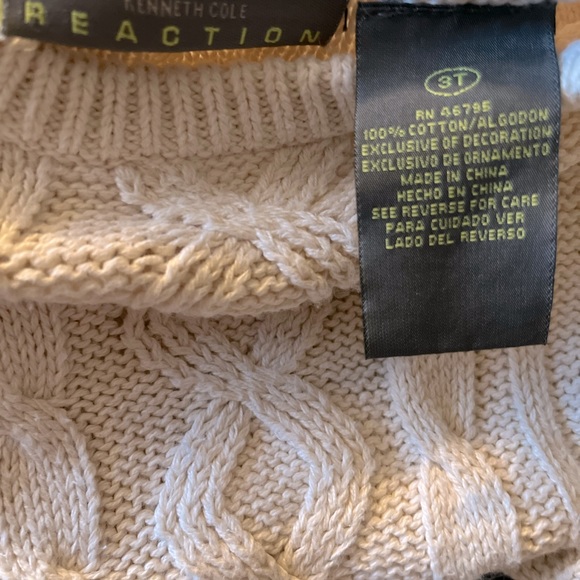 Kenneth Cole Reaction Boys Ivory Cable Knit Sweater - Picture 7 of 8